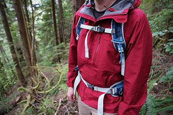 Marmot Minimalist rain jacket (in the forest)